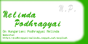 melinda podhragyai business card